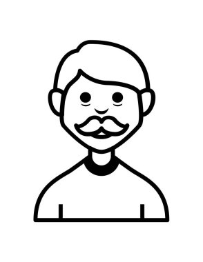 Man avatar simgesi vektör çizimi tasarımı