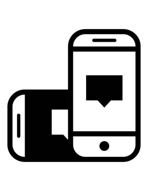 iki akıllı telefon simgesi vektör illüstrasyonu