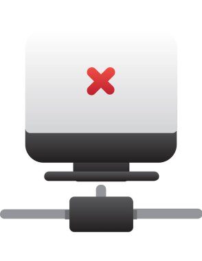 sunucu düz ikon vektör çizimi