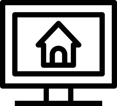 Düz ekran vektör resimlemesini izle