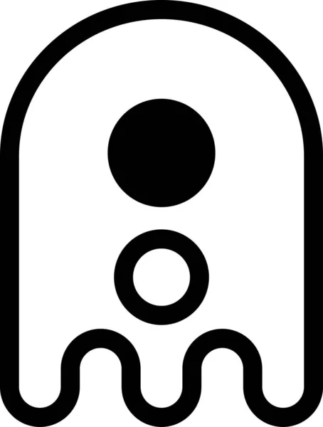 Fantasma Emoji Icona Piatta Vettoriale Illustrazione — Vettoriale Stock