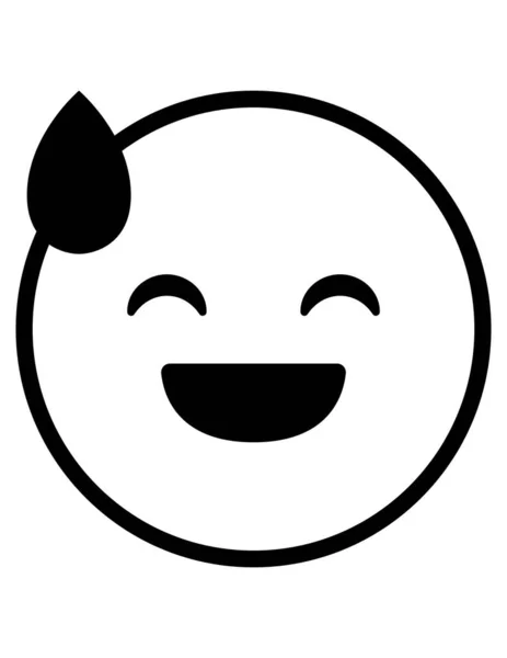Emoji Lapos Ikon Vektor Illusztráció — Stock Vector