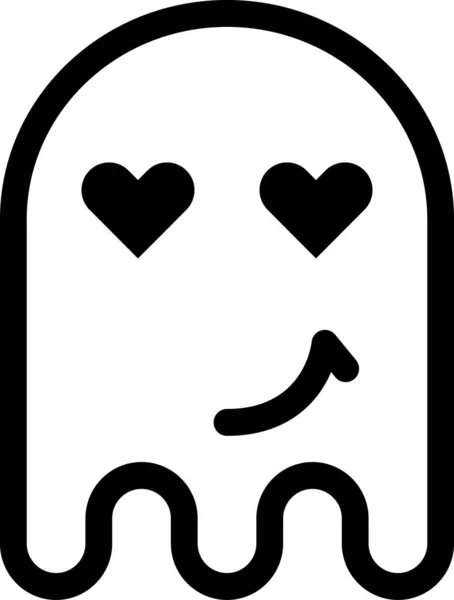 Fantasma Emoji Plana Ícone Vetor Ilustração —  Vetores de Stock