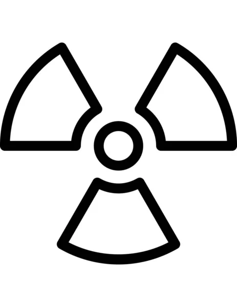 Радиоактивная Плоская Иконка — стоковый вектор