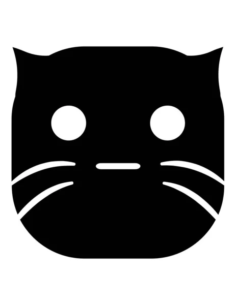 Kot Emoji Płaski Ikona Wektor Ilustracja — Wektor stockowy