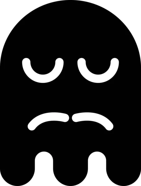 Hayalet Emoji Düz Ikon Vektör Çizimi — Stok Vektör