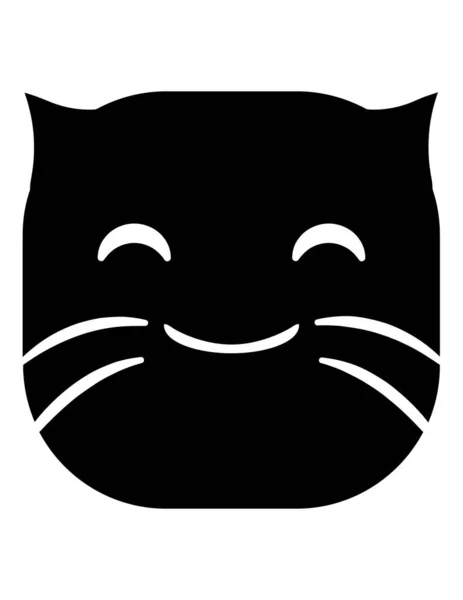 Кіт Емодзі Плоский Значок Векторні Ілюстрації — стоковий вектор