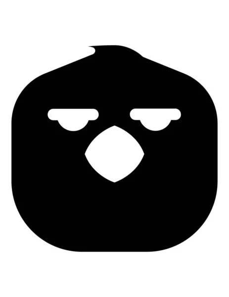 Pollo Emoji Icono Plano Vector Ilustración — Vector de stock