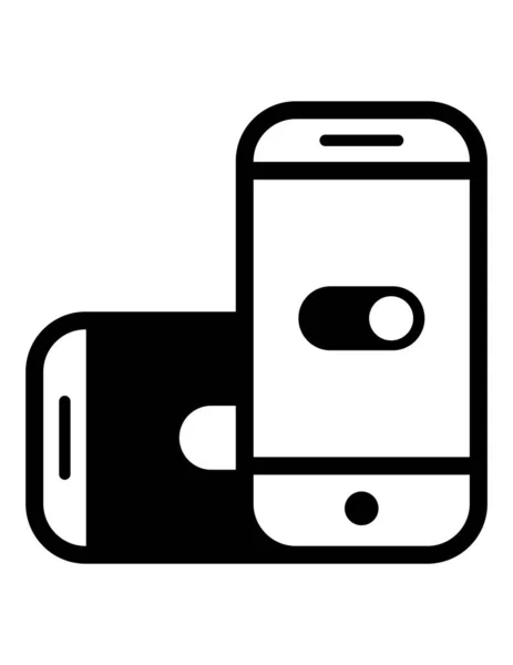 Dois Smartphones Ícone Vetor Ilustração — Vetor de Stock