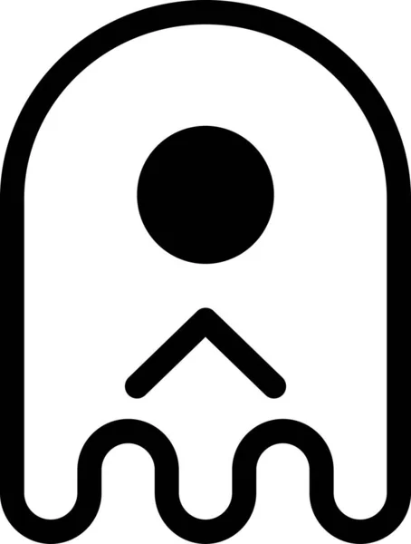 Ghost Emoji Platte Pictogram Vector Illustratie — Stockvector