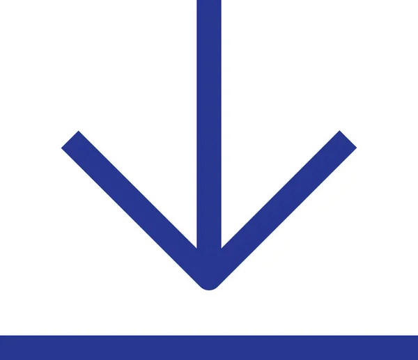Flecha Abajo Icono Vector Ilustración — Archivo Imágenes Vectoriales