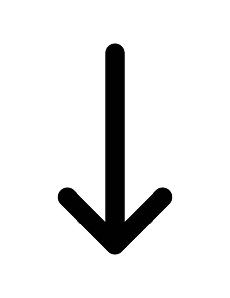 Pfeil Nach Unten Symbol Vektor Illustration — Stockvektor