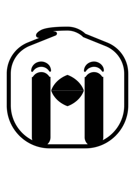 Huhn Emoji Flache Symbol Vektor Illustration — Stockvektor