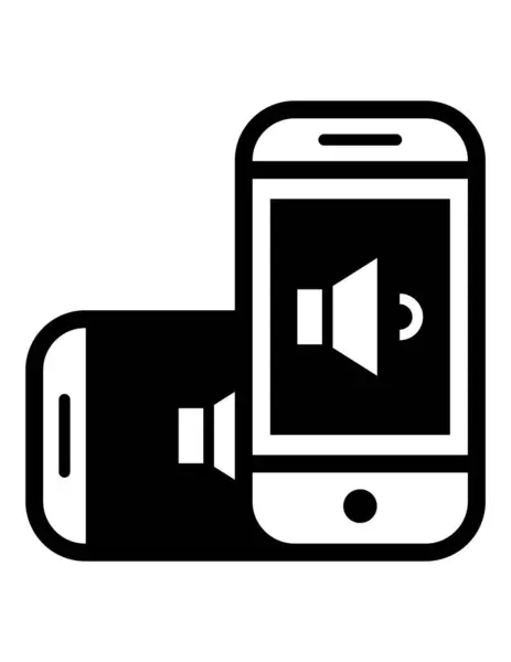 Dos Smartphones Icono Vector Ilustración — Vector de stock
