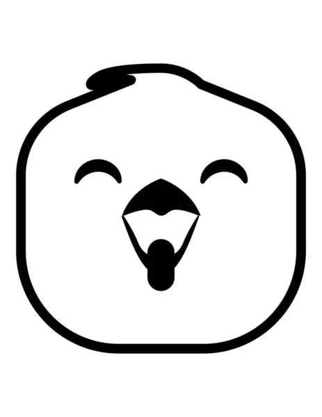 Galinha Emoji Plana Ícone Vetor Ilustração —  Vetores de Stock