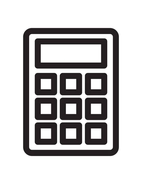 Calculadora Icono Vector Ilustración — Vector de stock