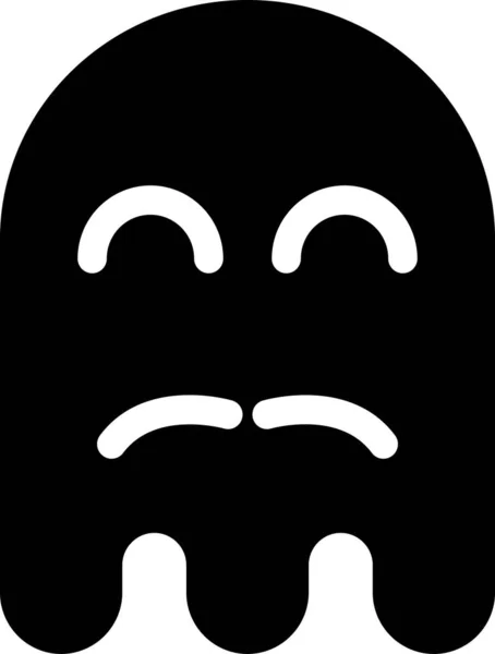 Fantasma Emoji Plano Icono Vector Ilustración — Archivo Imágenes Vectoriales
