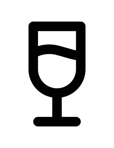 ワイングラスのアイコンベクトルイラスト — ストックベクタ