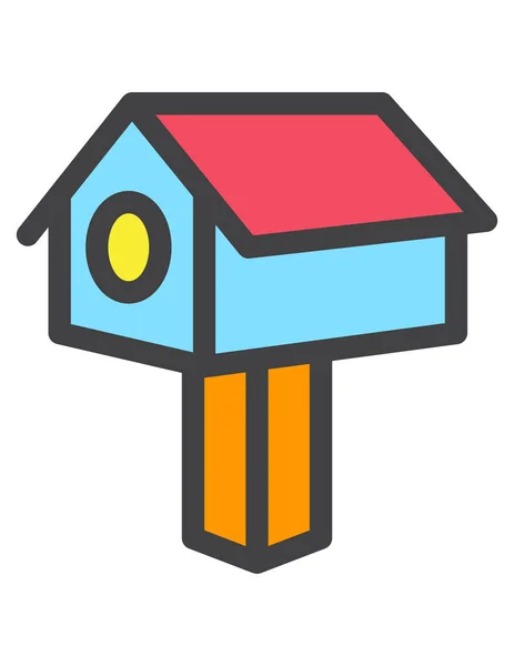 Haus Und Lieferung Vektor Symbol — Stockvektor