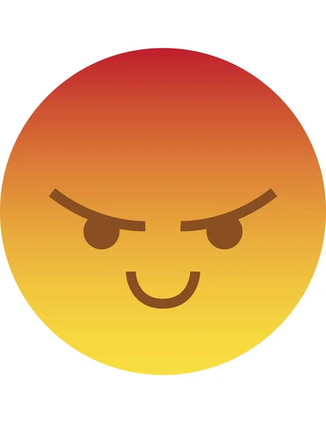 Enojado Reaccionar Emoji Icono Vector Ilustración — Archivo Imágenes Vectoriales