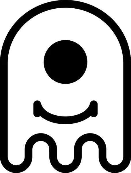 Fantasma Emoji Icona Piatta Vettoriale Illustrazione — Vettoriale Stock