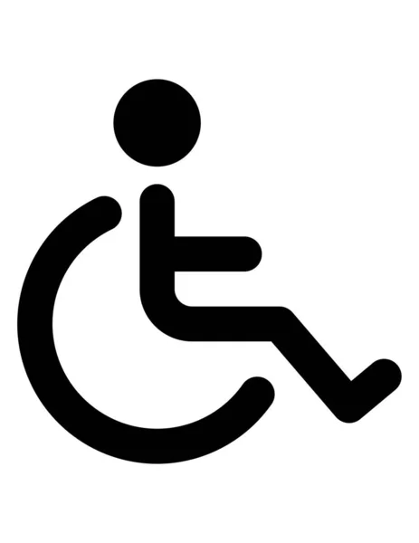 Icône Personne Handicapée Isolée Sur Fond Blanc Illustration Vectorielle — Image vectorielle