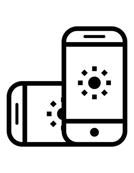Dvě Ikony Smartphony Vektorové Ilustrace — Stockový vektor