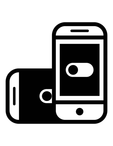 Dois Smartphones Ícone Vetor Ilustração — Vetor de Stock