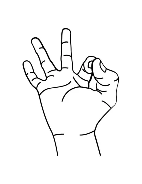 Hand Gesture Icon Vector Illustration Graphic Design — Stock Vector