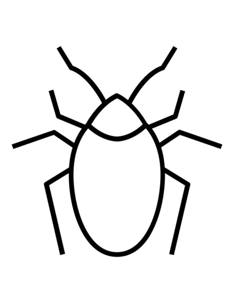 Illustration Zum Bug Symbol Vektor — Stockvektor