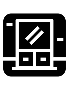 mobilya yassı ikon vektör illüstrasyonu