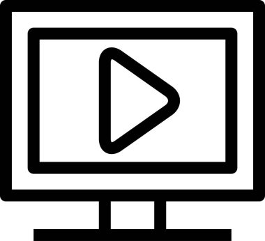 Düz ekran vektör resimlemesini izle