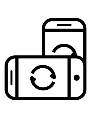 iki akıllı telefon simgesi vektör illüstrasyonu