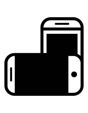 iki akıllı telefon simgesi vektör illüstrasyonu