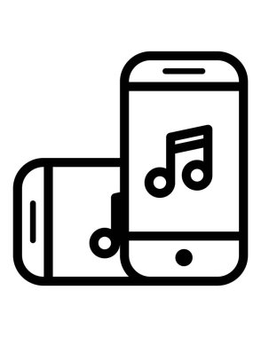 iki akıllı telefon simgesi vektör illüstrasyonu