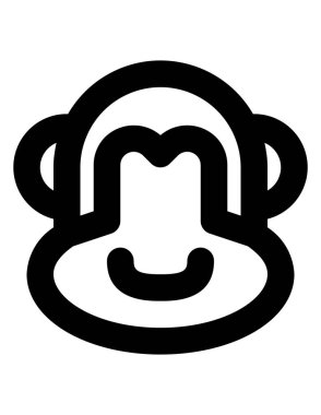 maymun ikon vektör illüstrasyonu