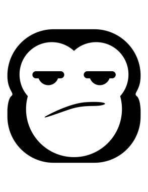 maymun ikon vektör illüstrasyonu