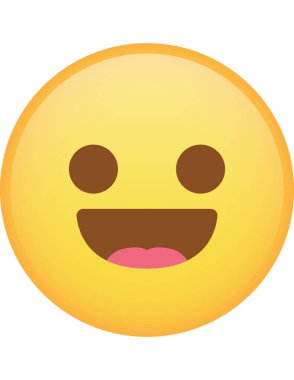 emoji düz ikon vektör çizimi