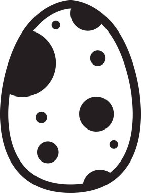 Paskalya yassı ikon vektör çizimi