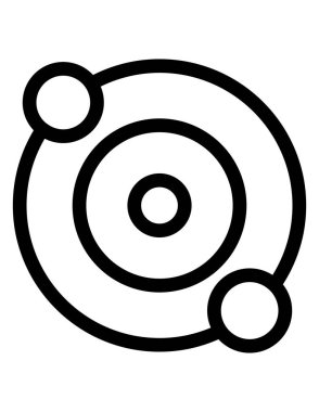 Bilim ve teknoloji çizgi vektör simgesi.