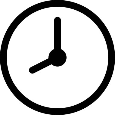 saat düz ikon vektör illüstrasyonu