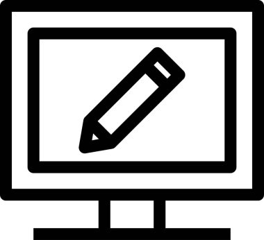 Düz ekran vektör resimlemesini izle