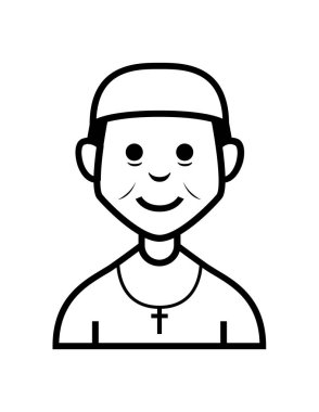 Beyaz arkaplanda erkek simgesi.