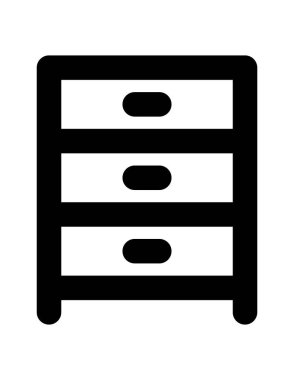 mobilya yassı ikon vektör illüstrasyonu