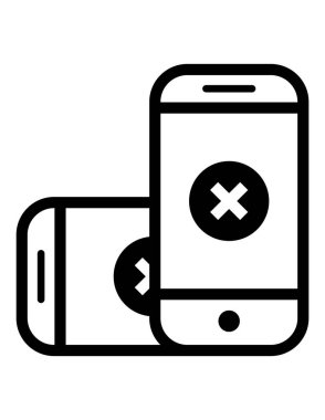 iki akıllı telefon simgesi vektör illüstrasyonu