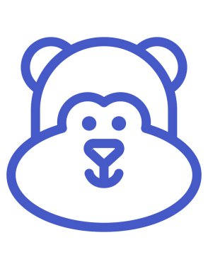 hayvan yassı ikon vektör illüstrasyonu