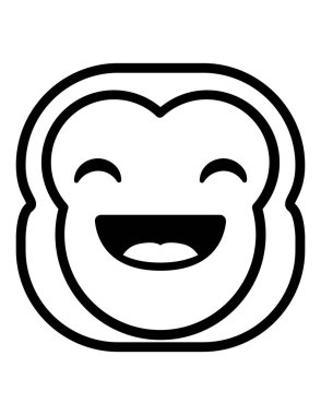 maymun ikon vektör illüstrasyonu