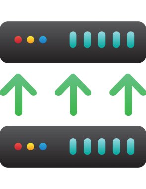 sunucu düz ikon vektör çizimi