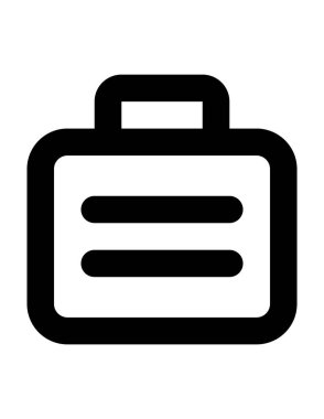 çanta düz ikon vektör illüstrasyonu