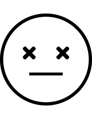 emoji düz ikon vektör çizimi